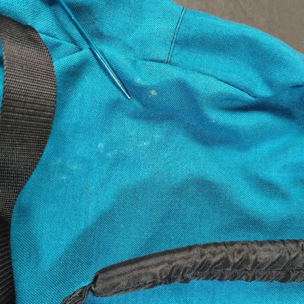 Vintage Caribou Mountaineering Backpack Teal Canvas Gorpcore Hiking Daypack